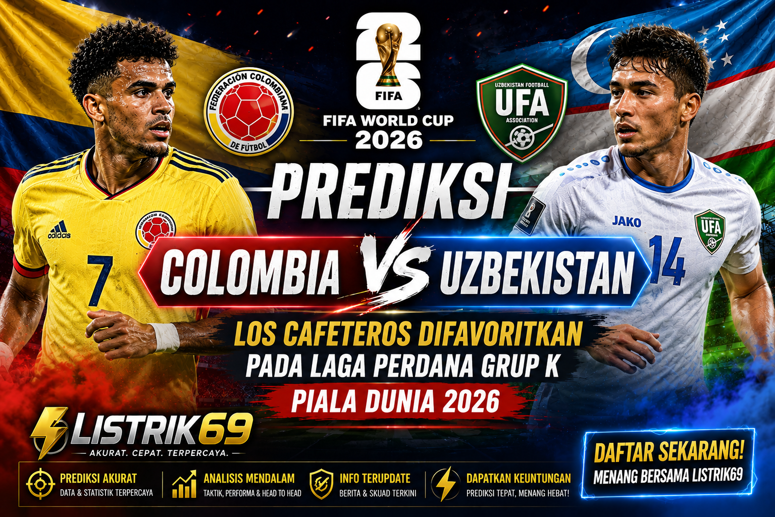 Prediksi Colombia vs Uzbekistan