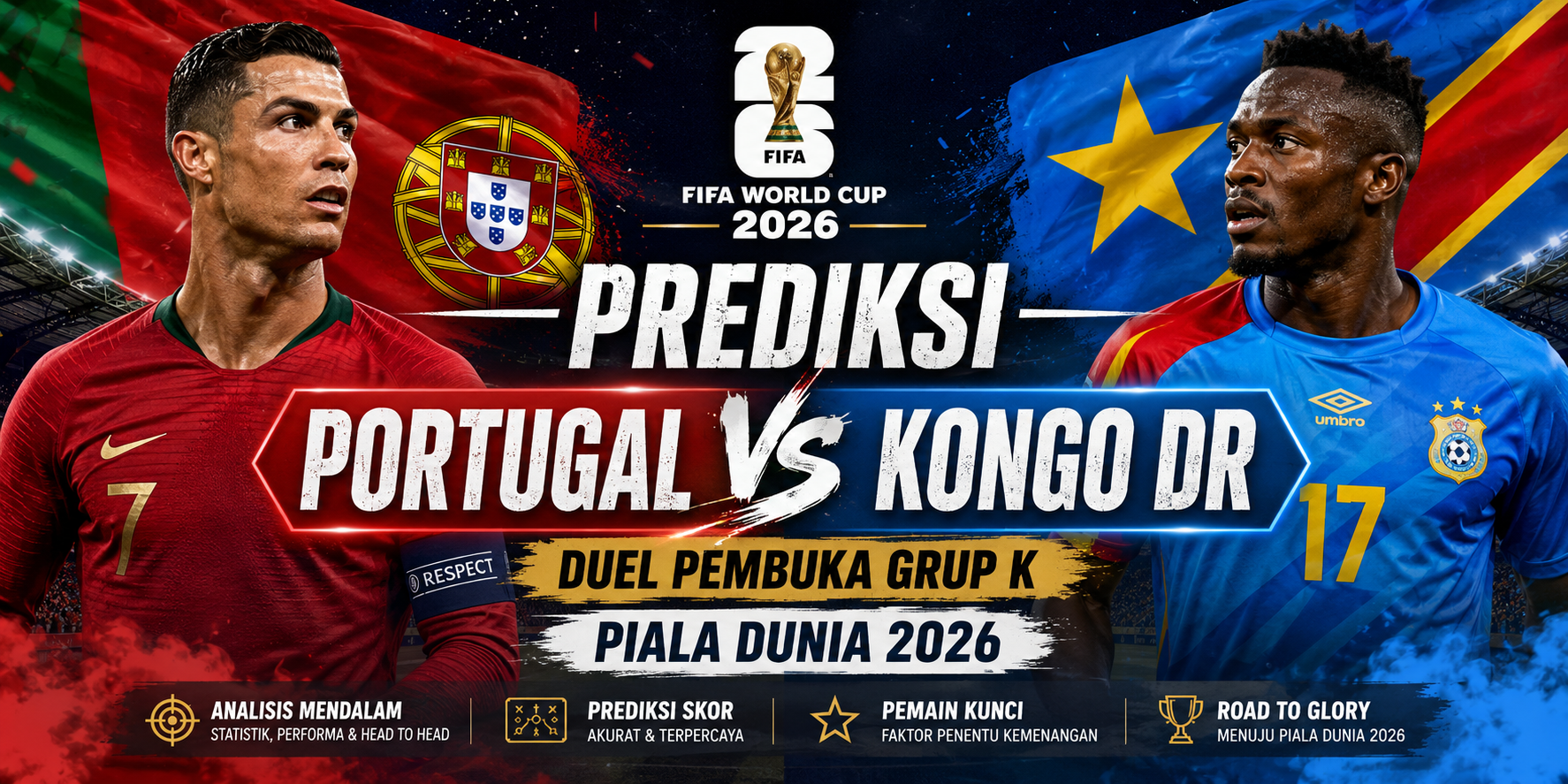 Prediksi Portugal vs DR Congo Duel Pembuka 2026