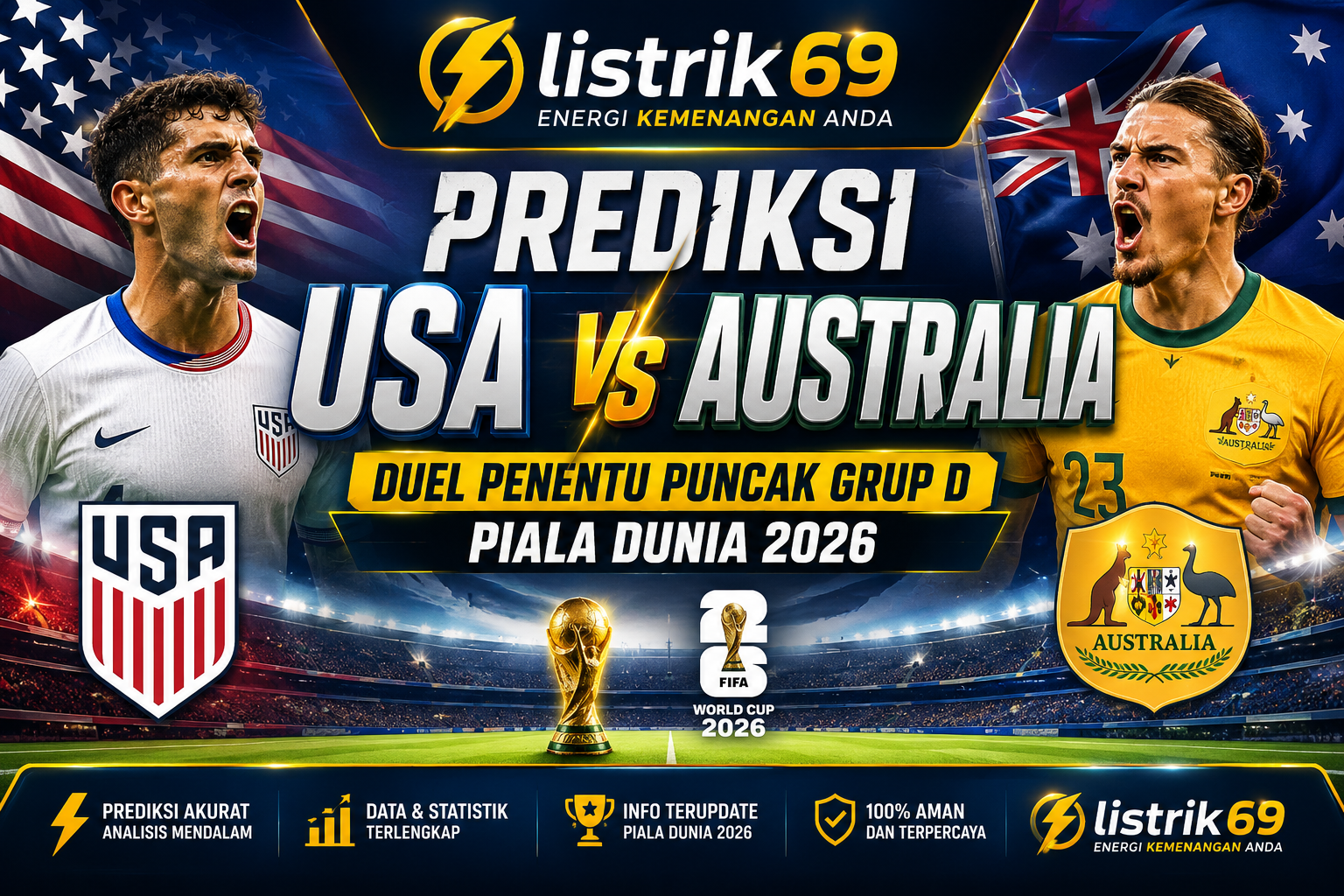 GAMBAR prediksi USA vs Australia