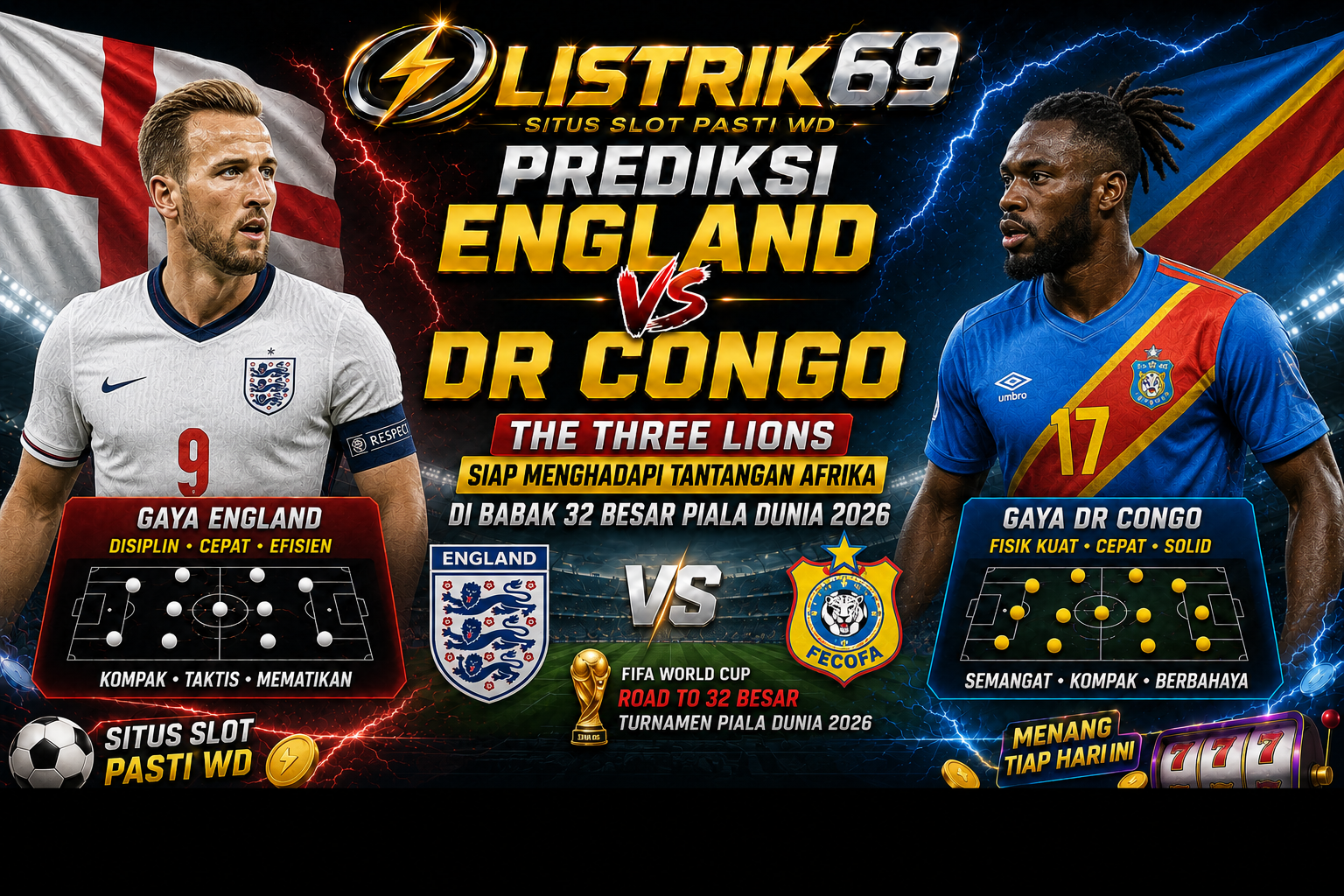 gambar England vs DR Congo