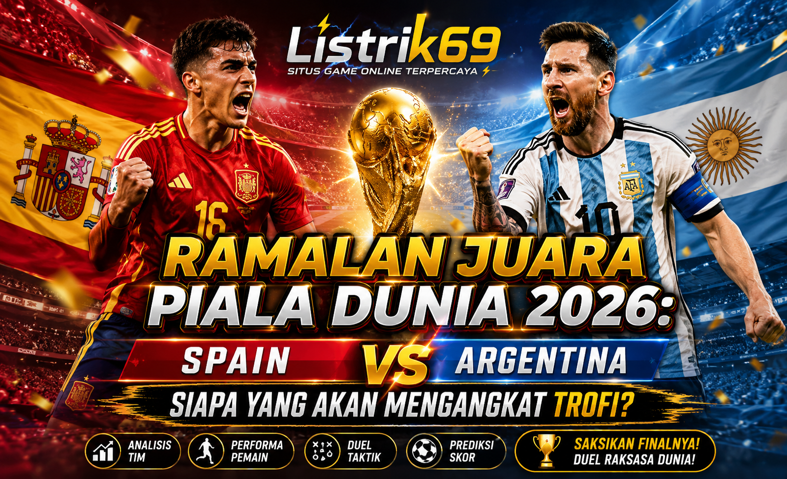 gambar Spanyol sedikit lebih diunggulkan untuk keluar sebagai juara